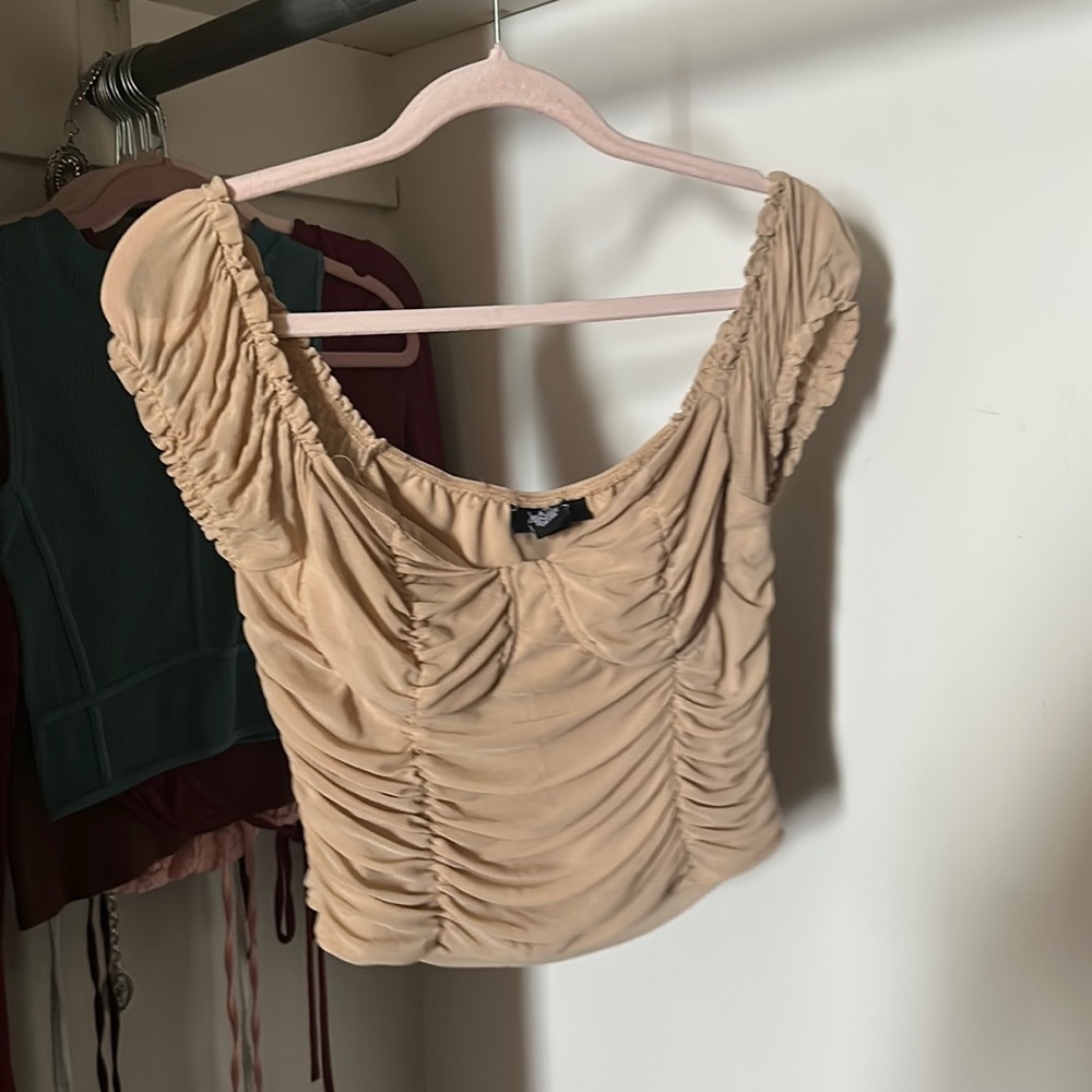 Tan/brown crop top